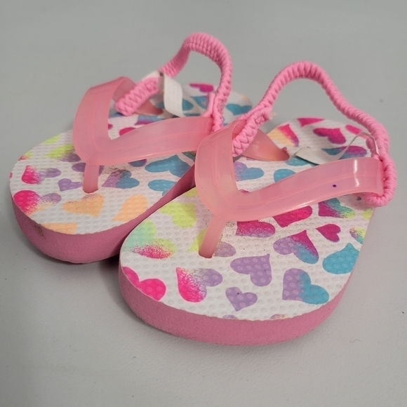 Children's Place Baby Heart Print Sandals Flip Flops - Picture 3 of 8